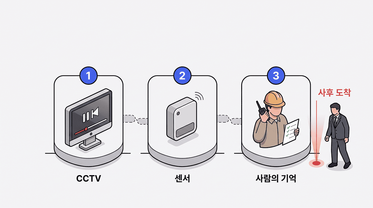 CCTV·센서·사람의 기억에 흩어져 사후에야 파악되는 안전 데이터