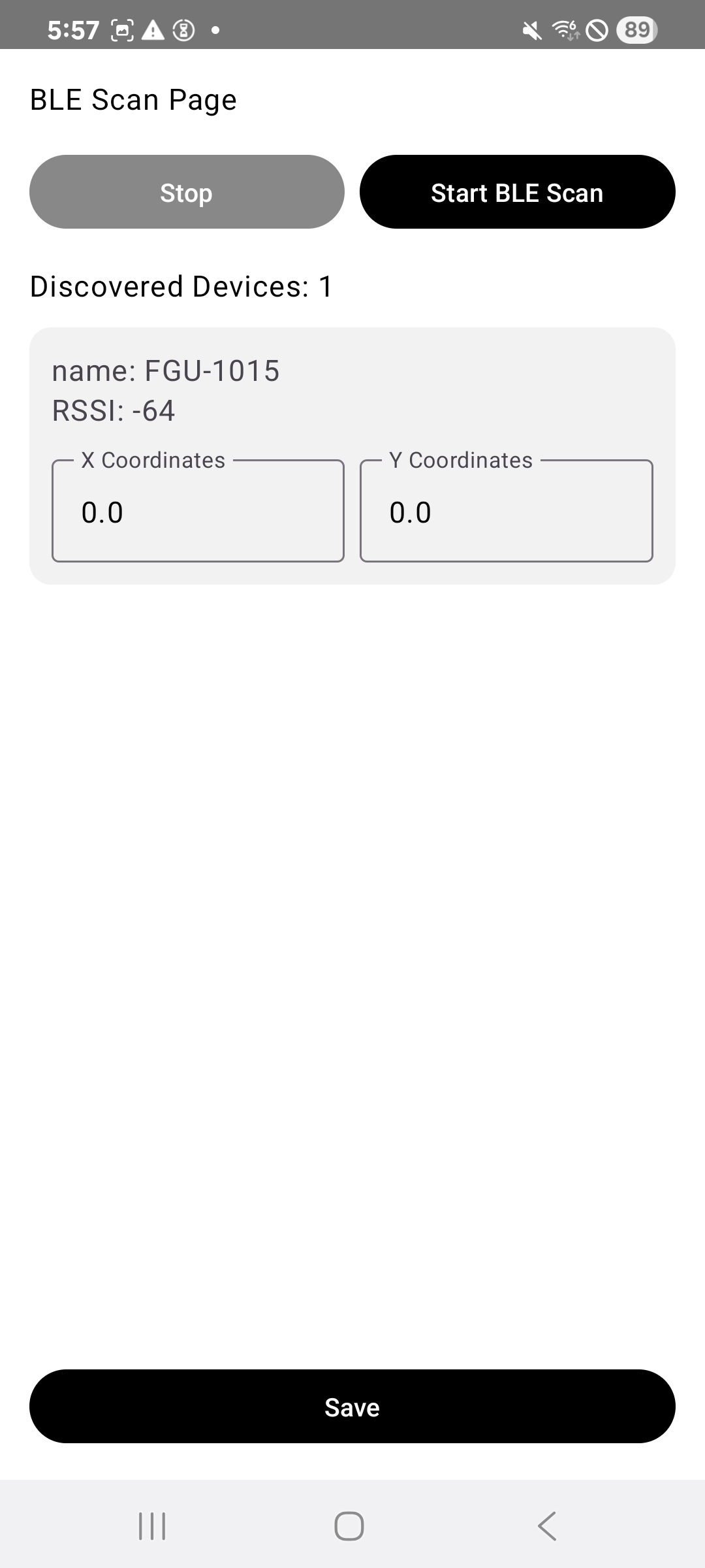 RTLS Page 화면 1