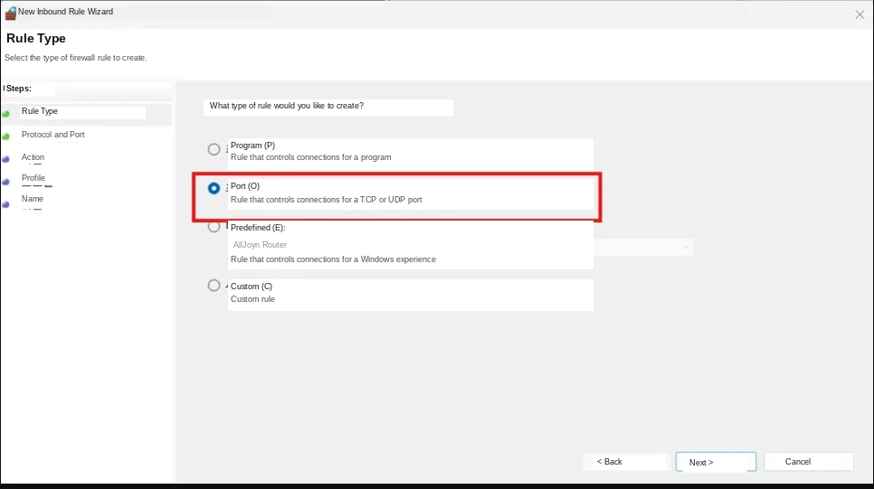 MQTT Server Installation and Environment Setup – Firewall Rule Addition Screen 5